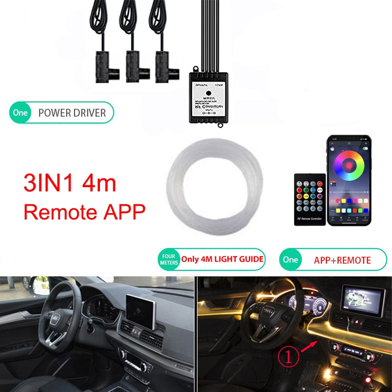 6IN1 Neon LED Car Interior Ambient Light