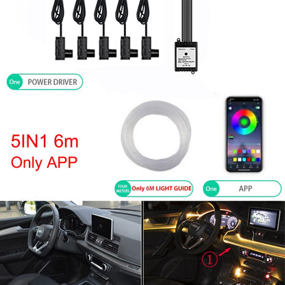 6IN1 Neon LED Car Interior Ambient Light